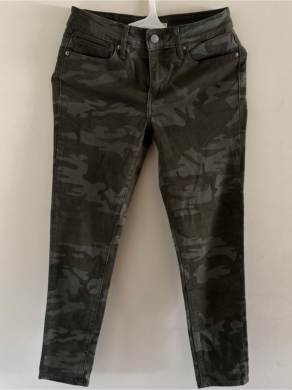 Levi's Women’s Skinny Camo Jeans - Olive Green